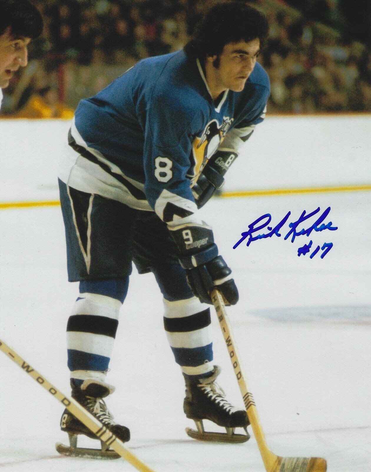 Autographed 8x10 RICK KEHOE Pittsburgh Penguins Photo Poster painting w/Show Ticket