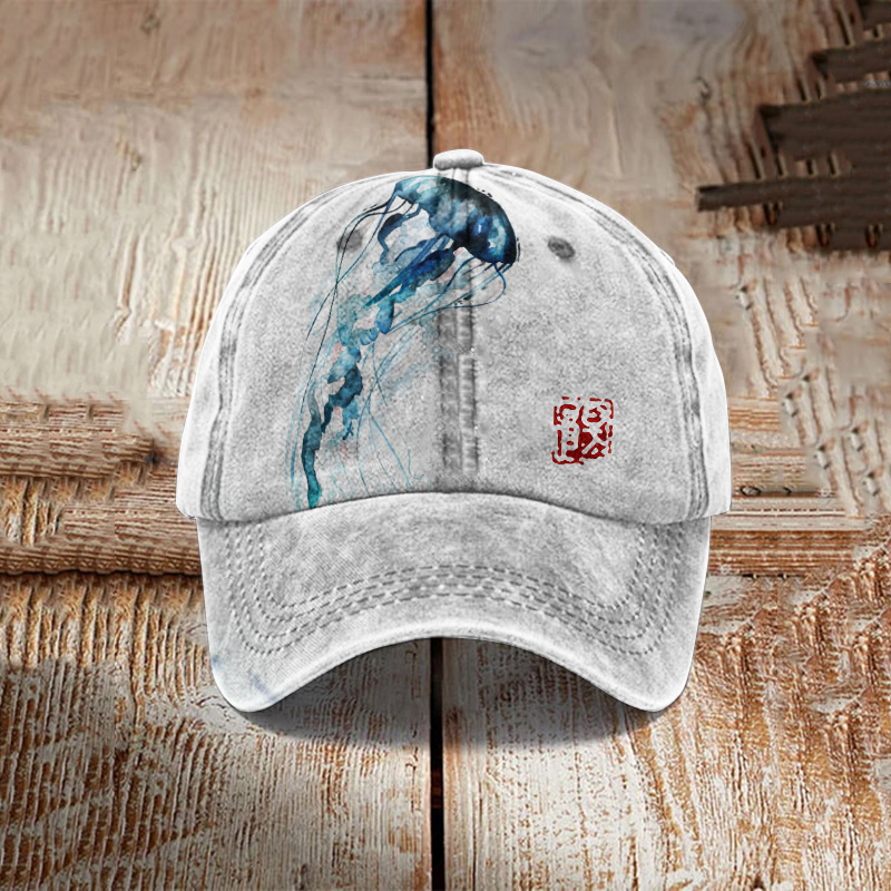 Comstylish Japanese Art Jellyfish Pattern Baseball Cap