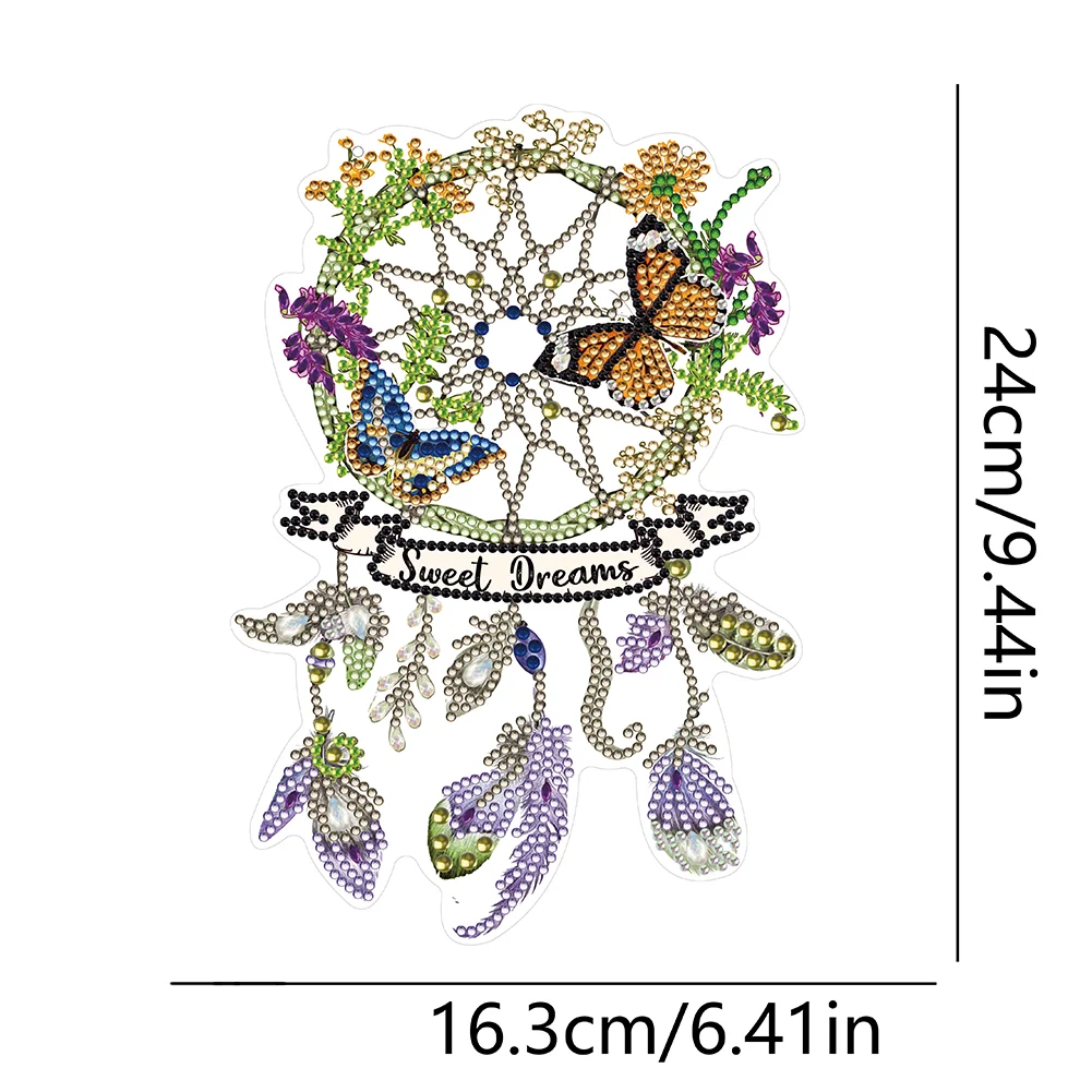 Dreamcatcher 2D Flat DIY Diamond Art Pendant Single-Sided Drill Wall Door Decor