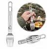 Portable Folding Tableware Hollow Handle Design for Outdoor Travel Camping