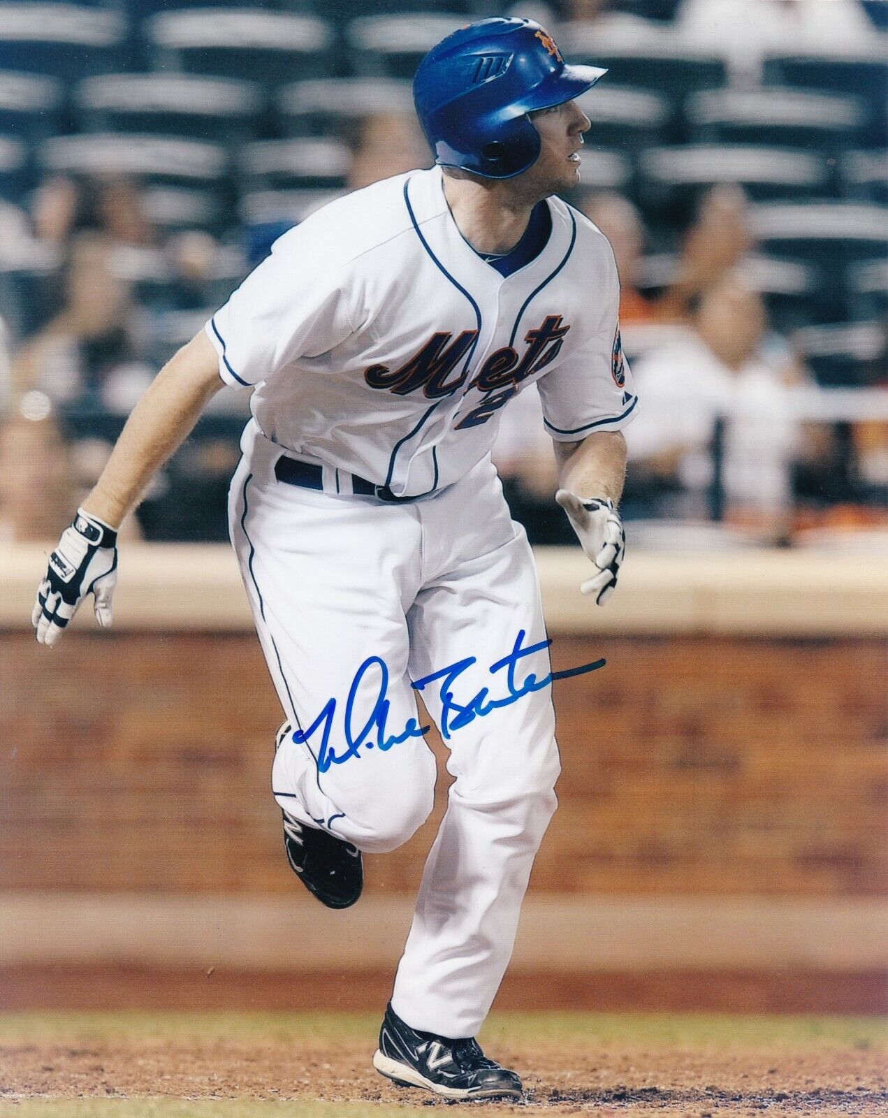 MIKE BAXTER NEW YORK METS ACTION SIGNED 8x10