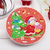 DIY Double Sided Special Shape Diamond Painting Compact Mirror Kit (Santa )