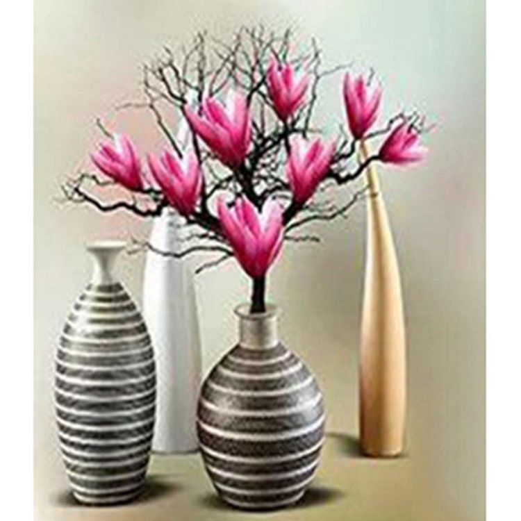 Flower Vase - Full Round Drill Diamond Painting - 30x40cm(Canvas)