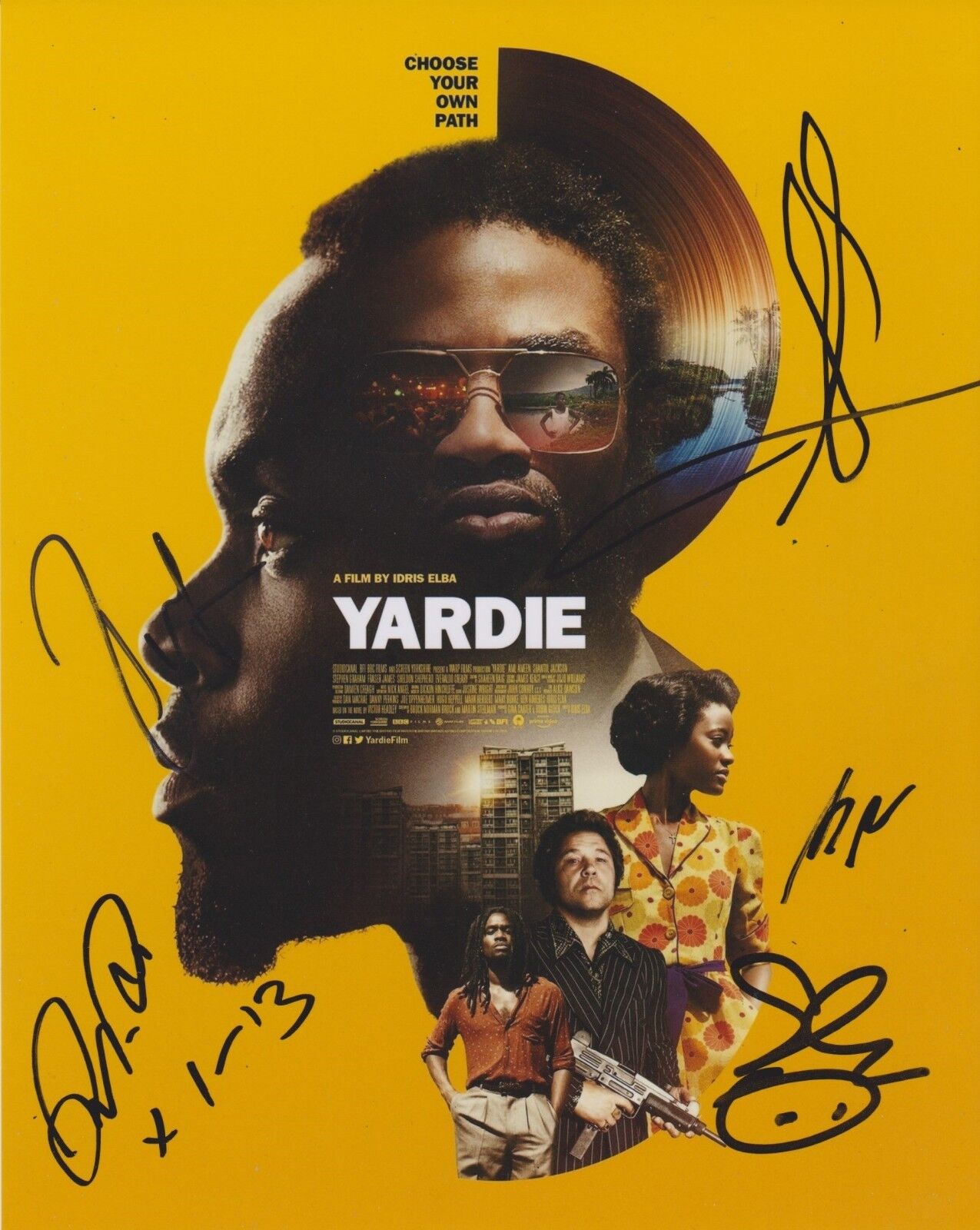 Idris Elba Yardie Multi-Signed 10x8 Photo Poster painting AFTAL *SIGNED BY 5*