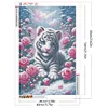 (40*60cm)Rose White Tiger - Full Round Drill Diamond Painting