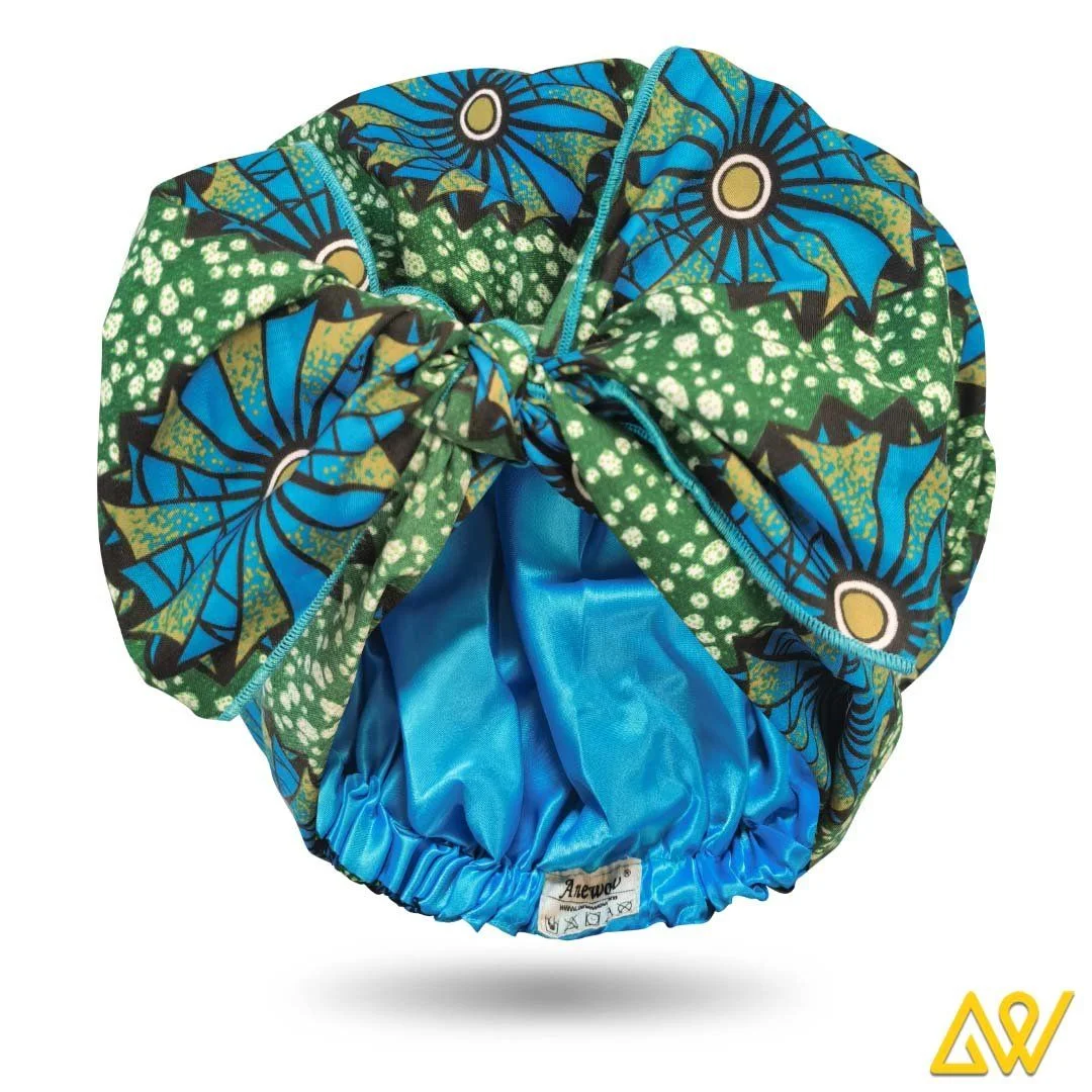 African Print Head Wrap With Satin-Lined(Glory) -AW1846