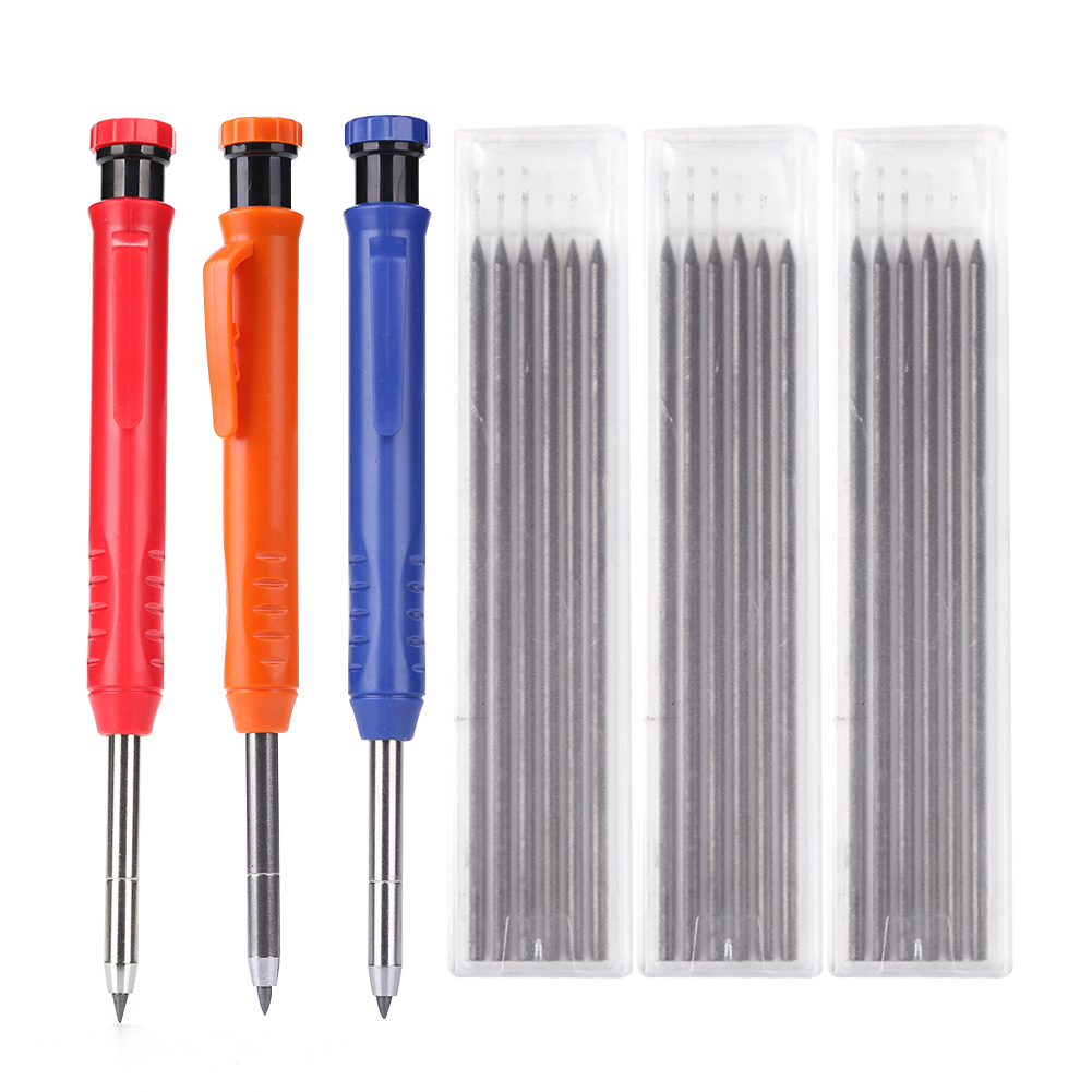 

Solid Carpenter Pencils Set Woodworking Activity Deep Hole Marking Pen Tool, 501 Original