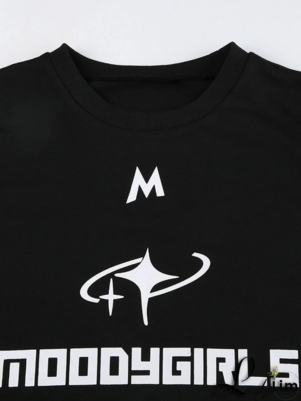 Contrast Color Print Splice Sweatshirt