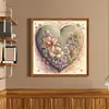 Flower Heart - 11CT Stamped Cross Stitch 50*50cm tapestrymarket