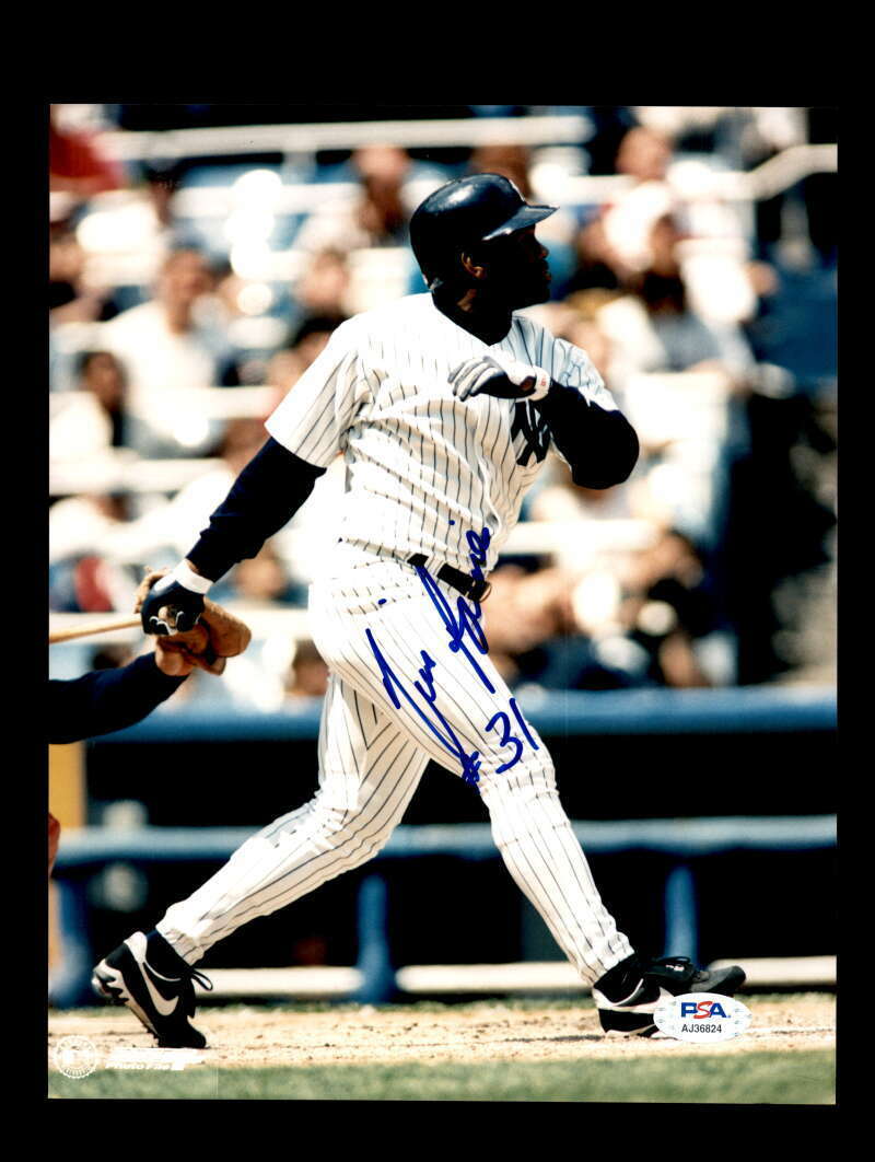 Tim Raines PSA DNA Coa Signed 8x10 Photo Poster painting Autograph