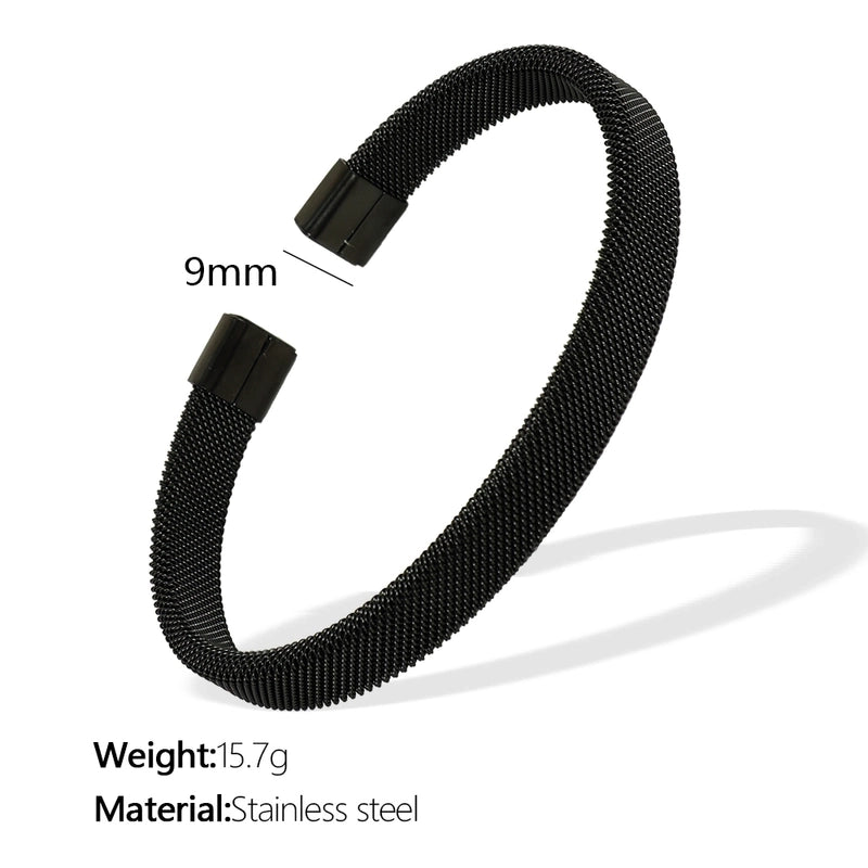 Casual Minimalist IG Style Solid Color 304 Stainless Steel 18K Gold Plated Bangle In Bulk