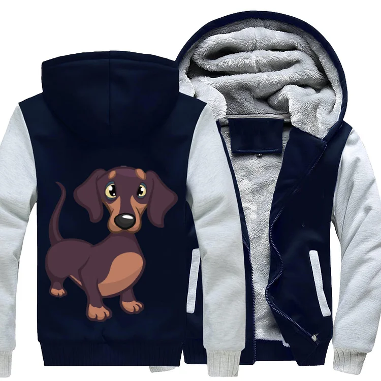 Staring Blankly At Your Dachshund, Dachshund Fleece Jacket