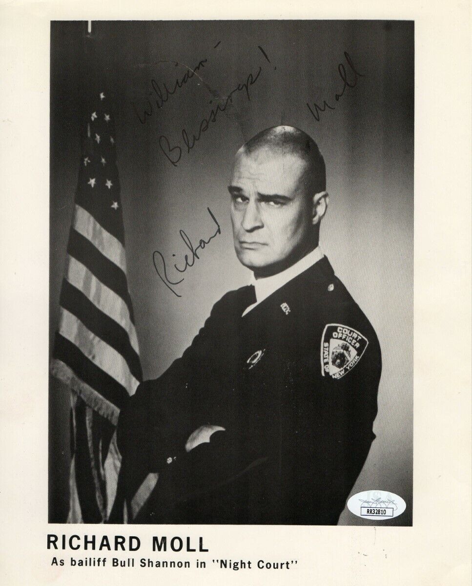 Richard Moll Signed Autographed 8X10 Photo Poster painting Night Court Bull Shannon JSA RR32810