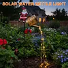 Christmas Santa Solar Kettle Lights Solar Watering Can Lights Outdoor Decoration