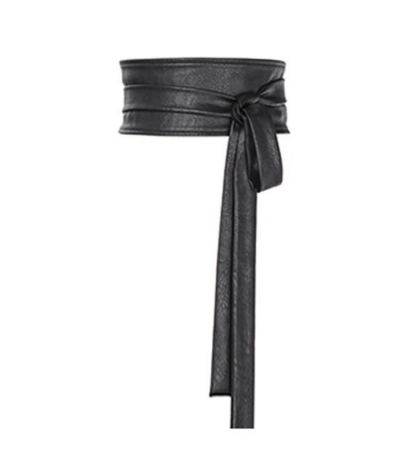 Cool Black Asymmetric Design Pu Girdle