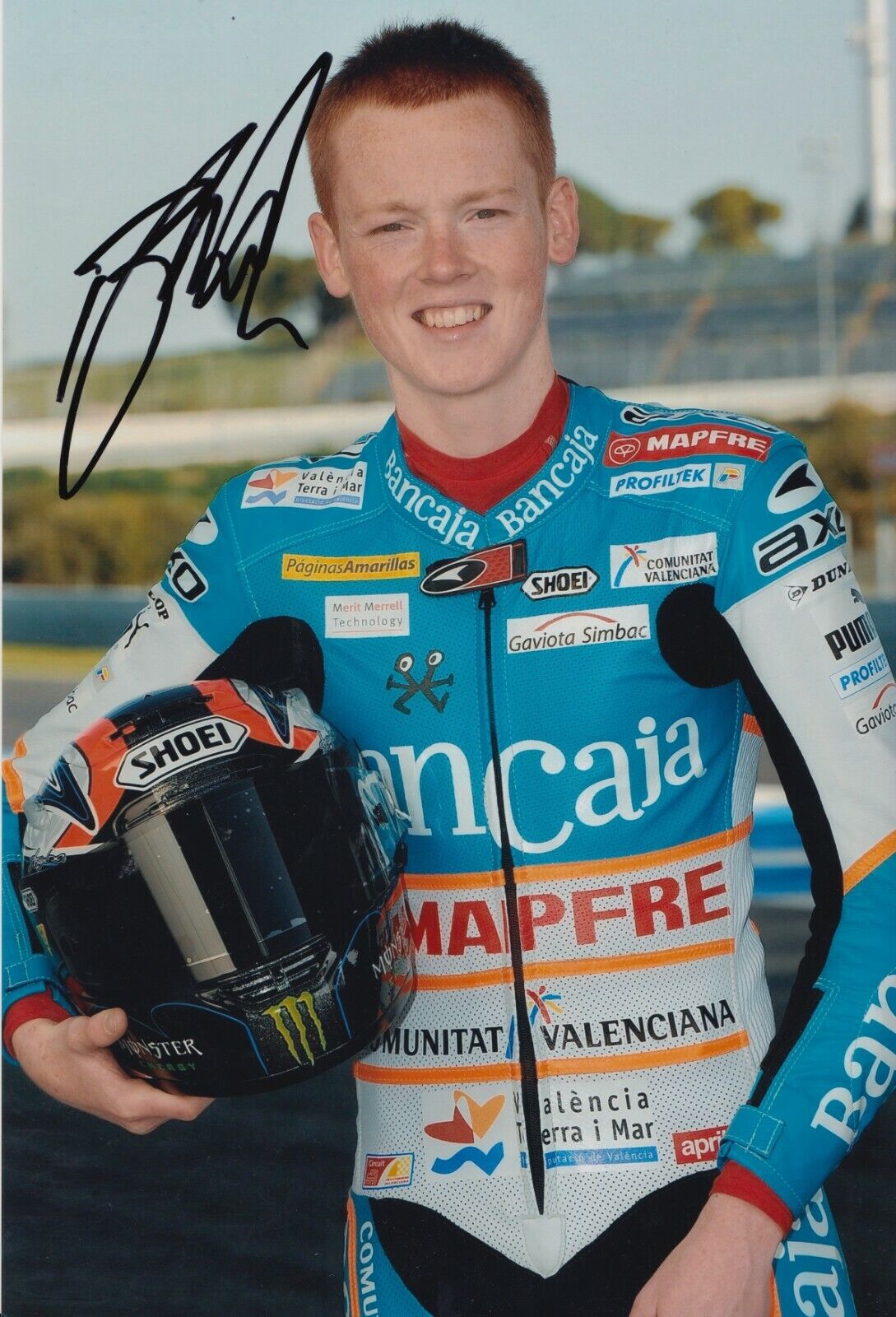 Bradley Smith Hand Signed 12x8 Photo Poster painting - MotoGP Autograph 7.