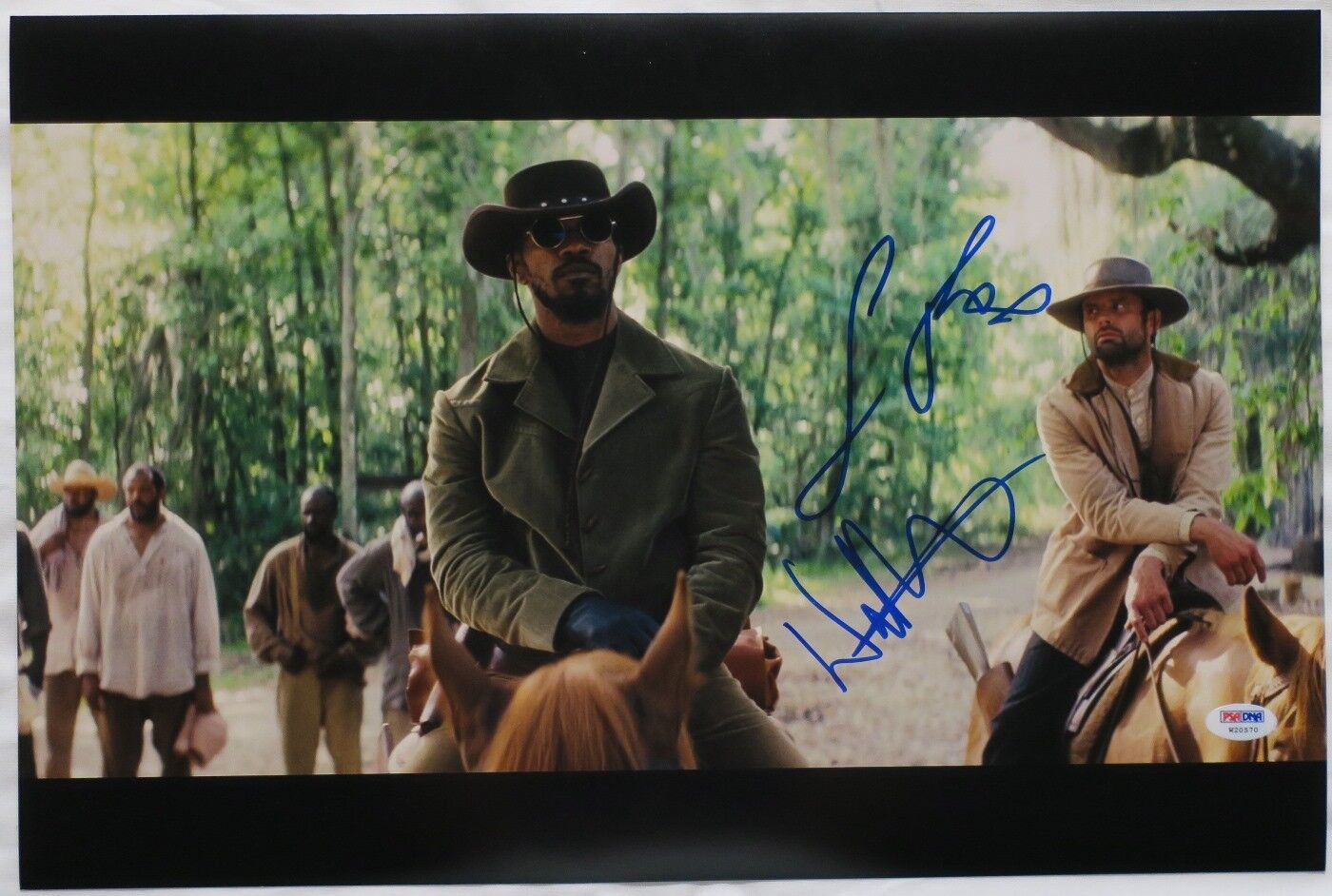 Jamie Foxx/Walton Goggins Signed Django Unchained Auto 12x18 Photo Poster painting PSADNA#W20570