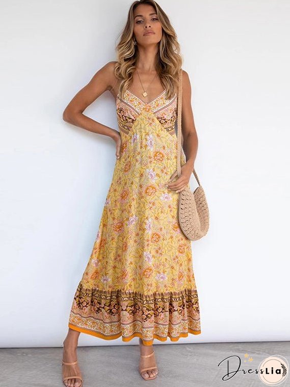 Bohemian Sling Floral Dresses