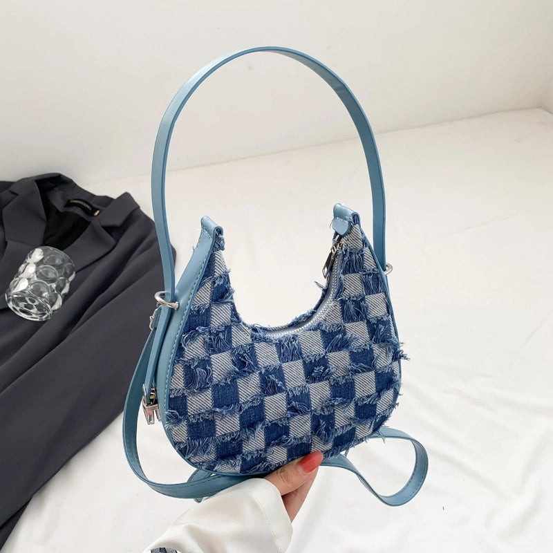 Women’s All Seasons Denim Elegant Shoulder Bag Underarm Bag