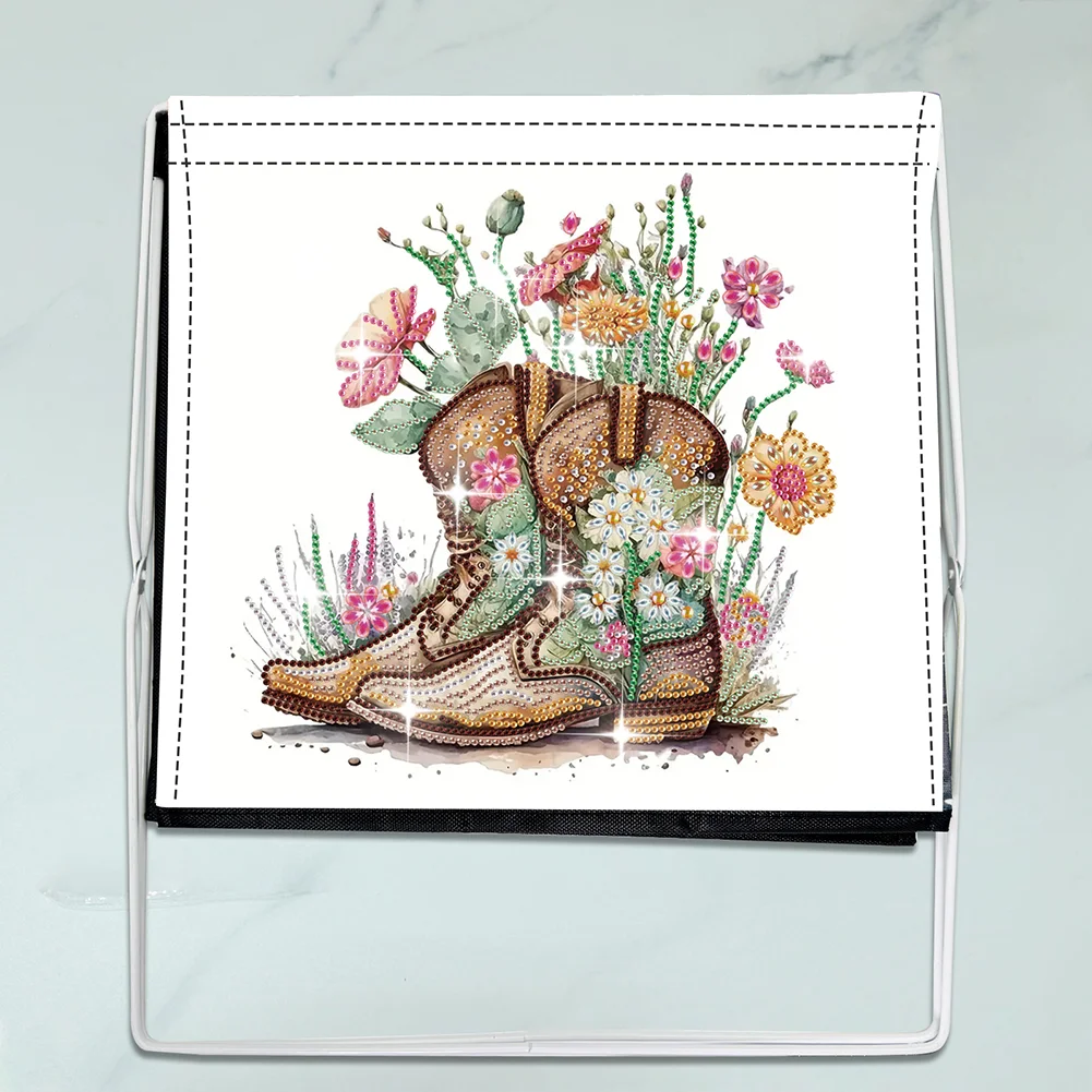 DIY Flower Boots Special Shape Diamond Painting Storage Rack for Adults Kids