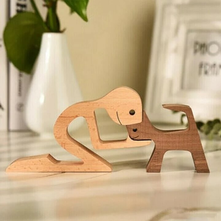 🐕Pet lover gifts |Wood sculpture |Table ornaments |Carved wood decor | Pet memorial | For puppies | Mother's Day Gift