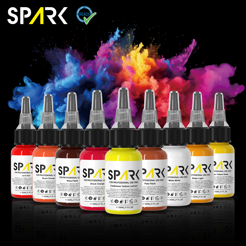 Spark EU REACH-Compliant Tattoo Ink 24 Colors Set 1 oz