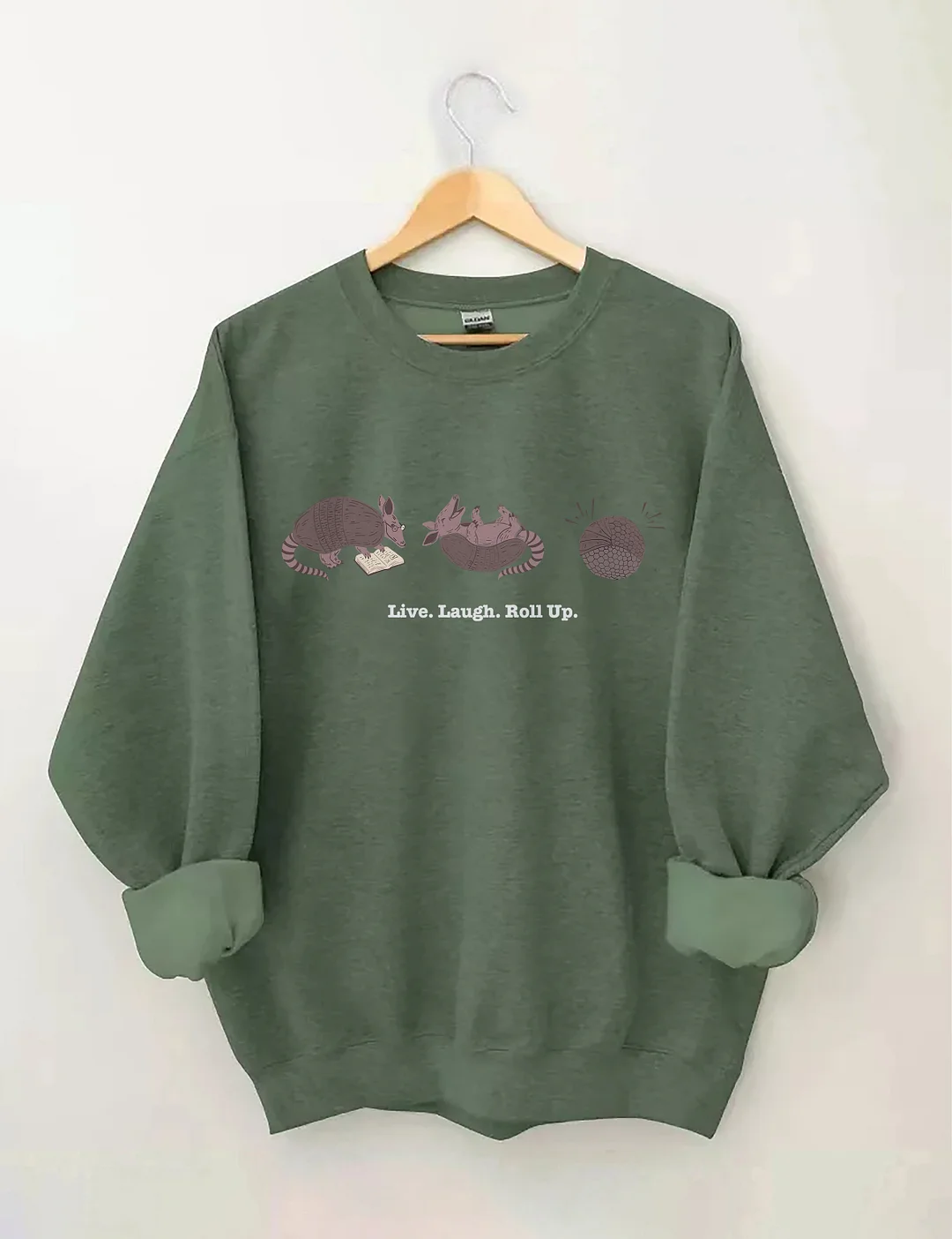 Live Laugh Roll Up Sweatshirt
