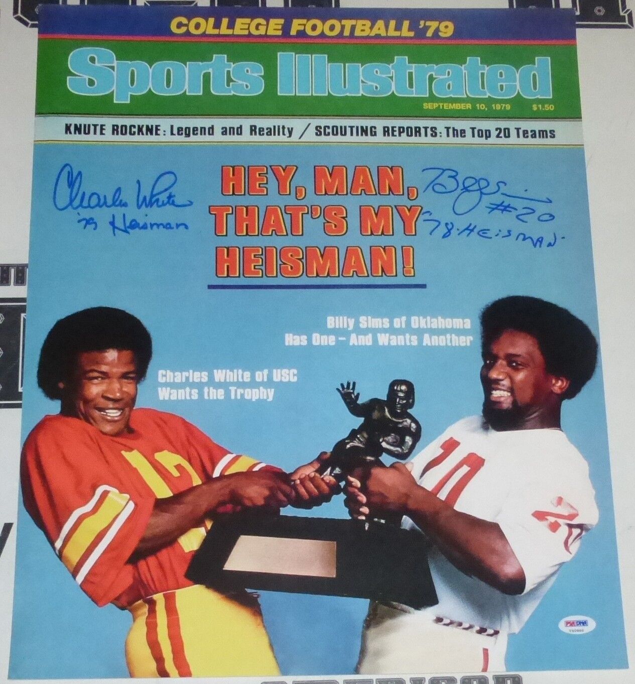 Charles White Billy Sims Signed 16x20 Photo Poster painting PSA/DNA COA 1979 Sports Illustrated