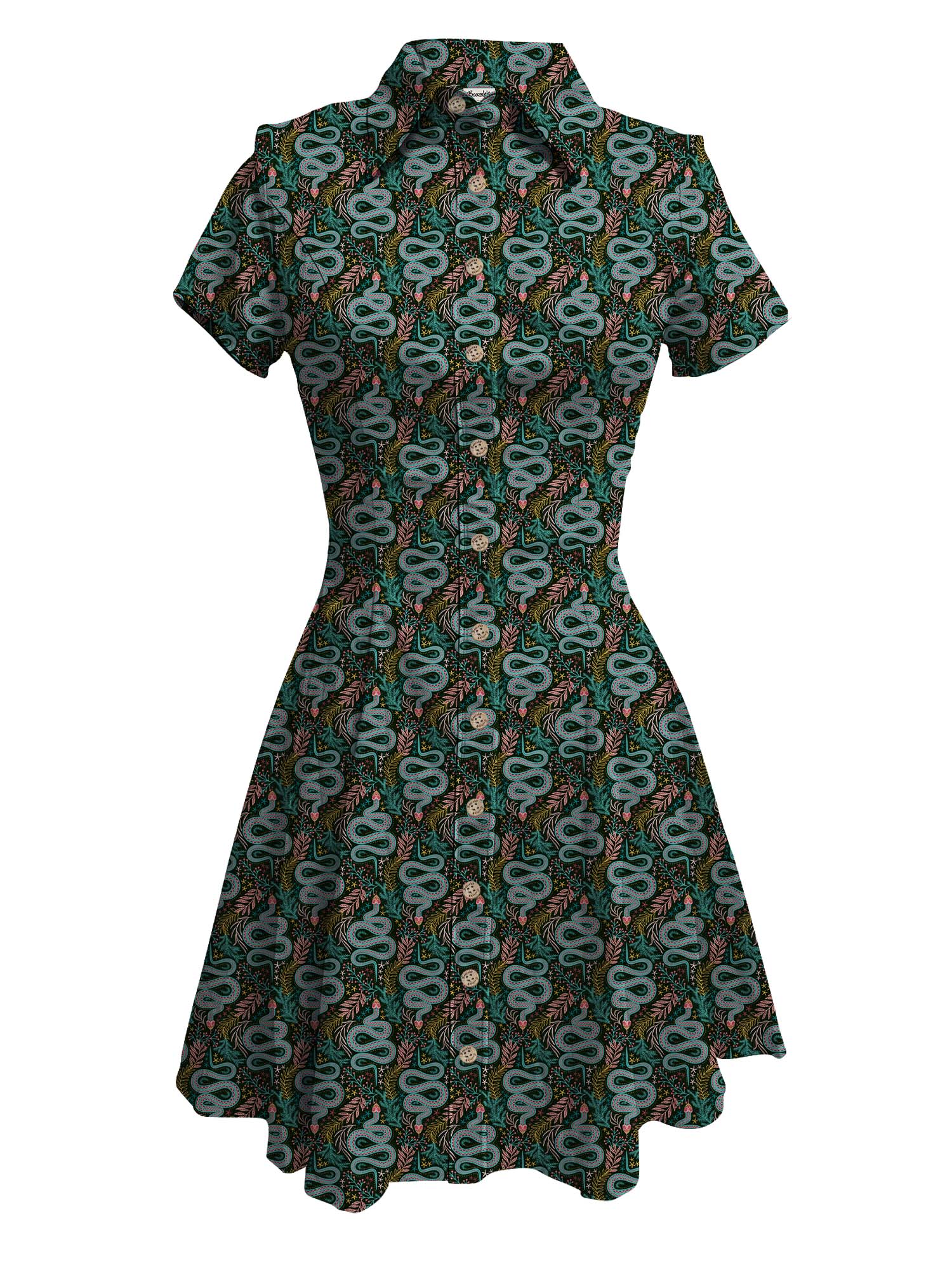 【Maria Elena Coco X Boozelele】Thamnophis Sirtalis Infernalis - 100% Cotton Dress