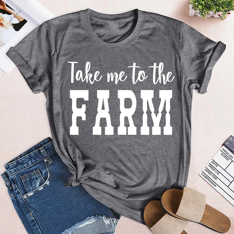 take me to the farm village life T-shirt Tee -04058-Annaletters