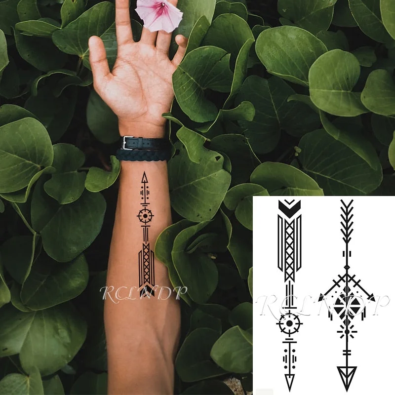 Waterproof Temporary Tattoo Sticker Black Snake Skull Flower Fake Tatto Flash Tatoo Hand Arm Foot Body Art for Men Women