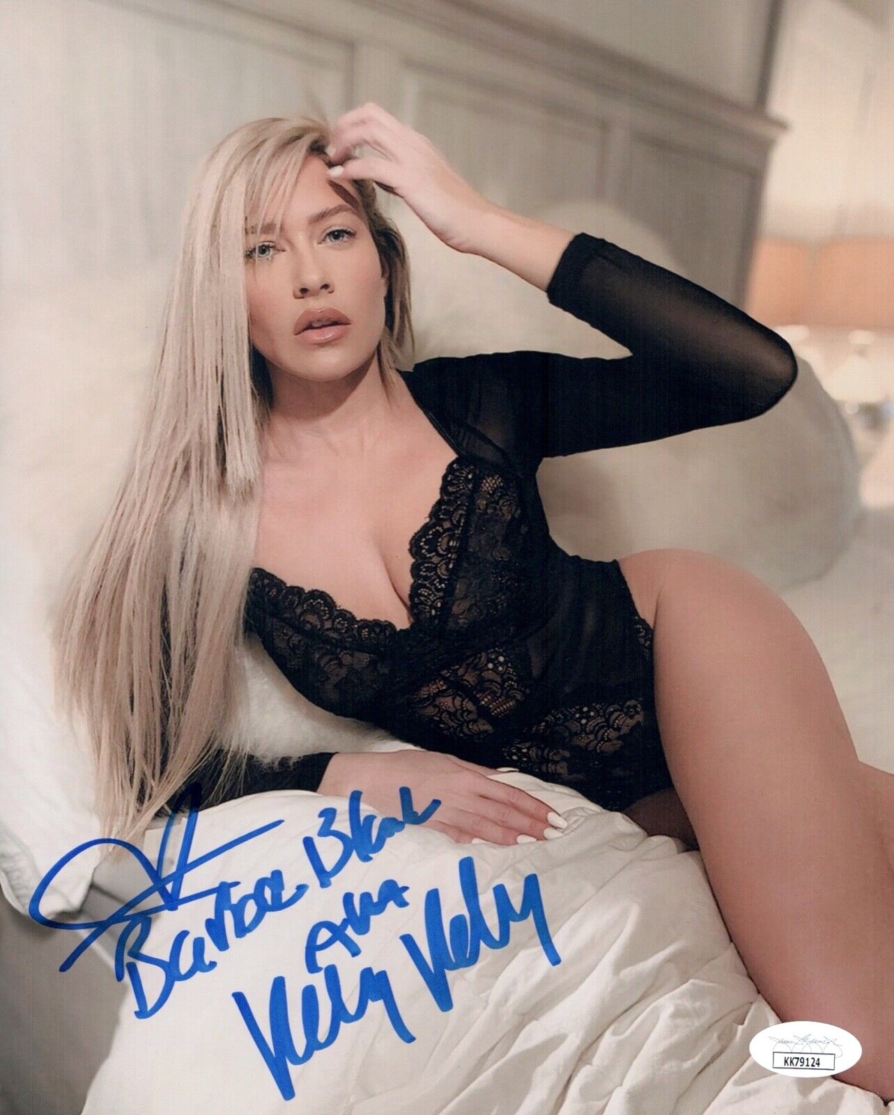 KELLY KELLY Signed 8x10 SEXY Photo Poster painting BARBIE BLANK WWE Autograph JSA COA Cert