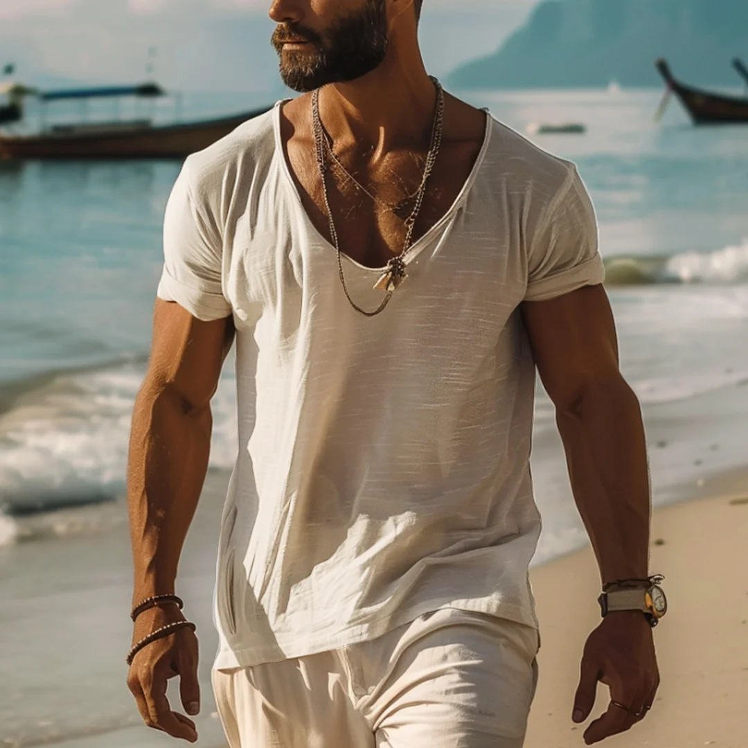 Men's Loose Casual T-shirt-inspireuse