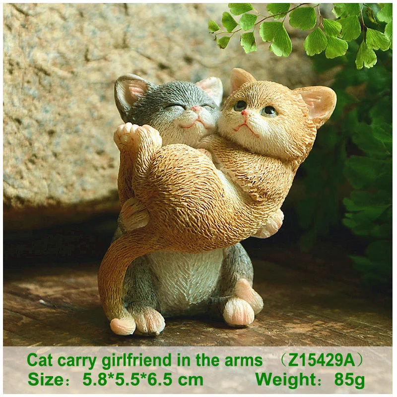 Everyday Collection Easter Kawaii Cat Home Decoration Accessories Animal Figurines Maneki Neko Sculpture Miniature Fairy Garden