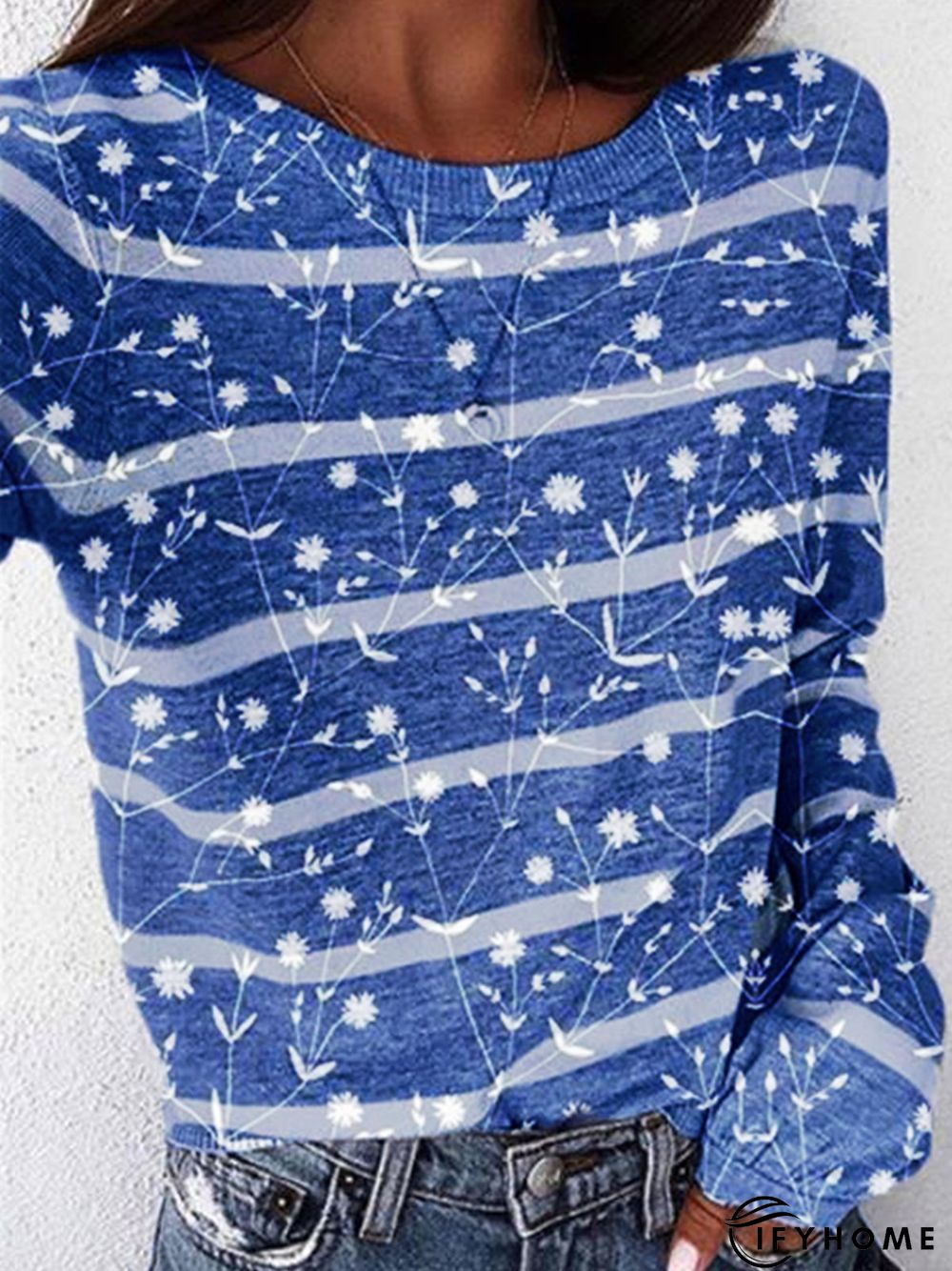 Blue Vintage Top | IFYHOME