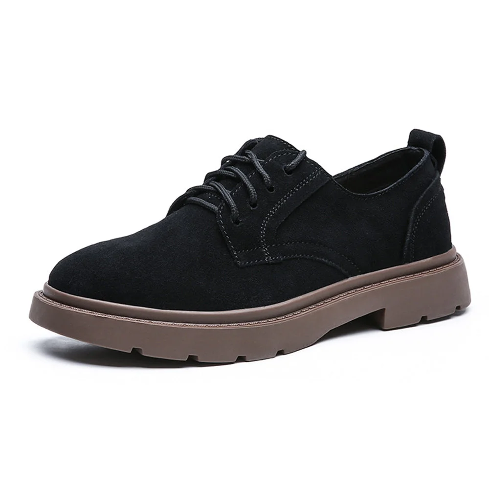 Smiledeer British style women's suede lace-up low-cut Martin boots