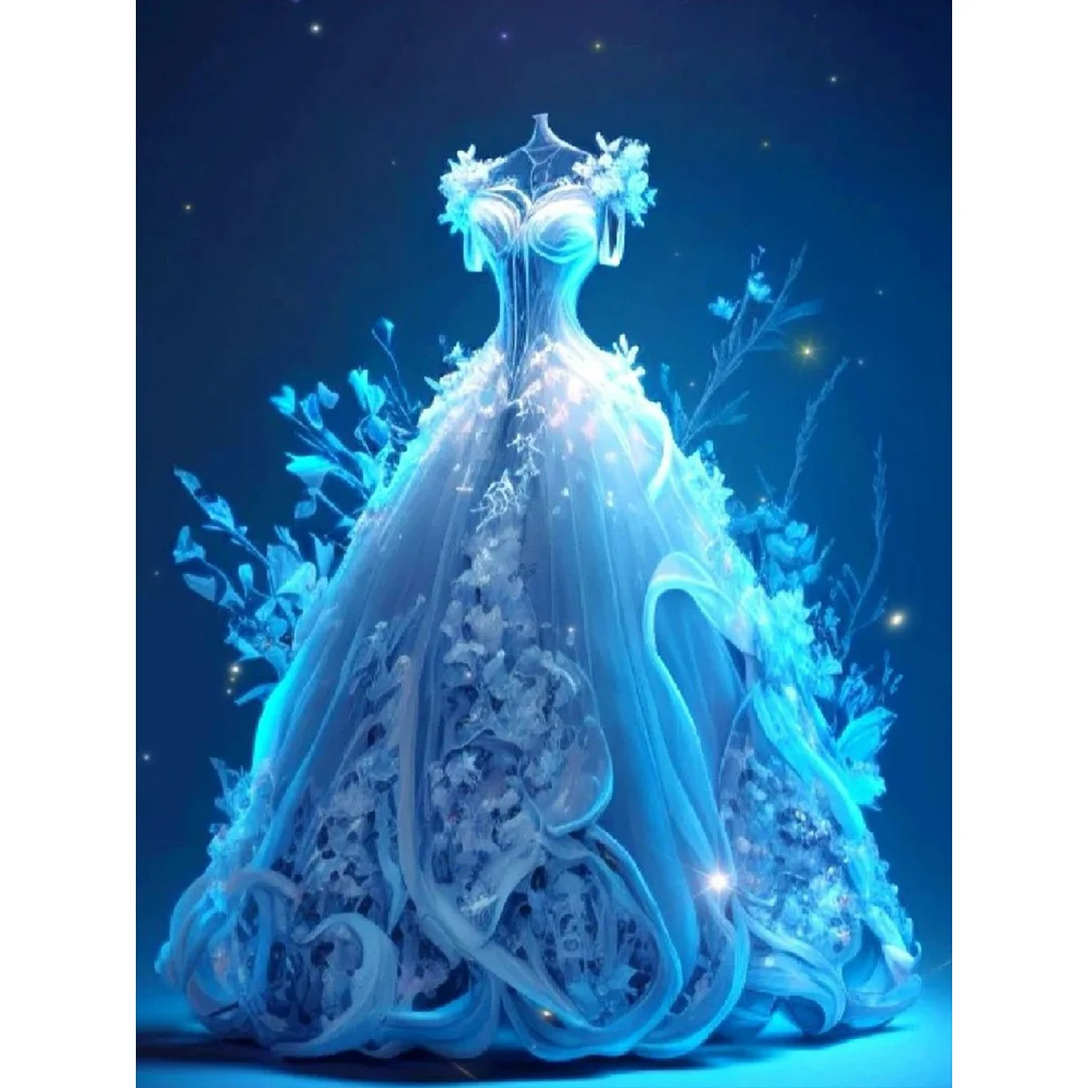 Diamond Painting - Full Round Drill - Wedding Dress(30*40cm)