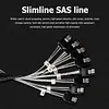 Slim Line SAS4.0 SFF-8654 8i to SATA 8 Ports 12Gbps 50cm Adapter Cable