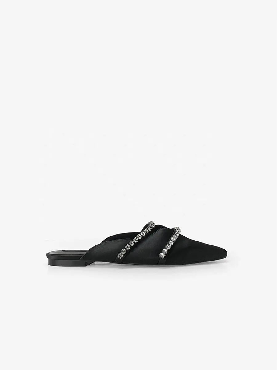 Square Toe Flat Toe Half Slippers