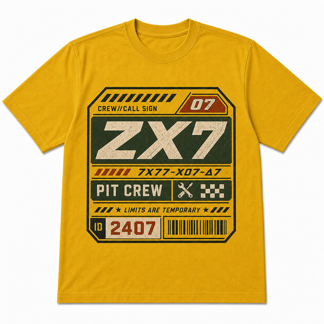 Motorsport Yellow Crew Cotton T-Shirt