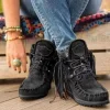 Women's Retro Fringe Moccasin Warm Leather Boots
