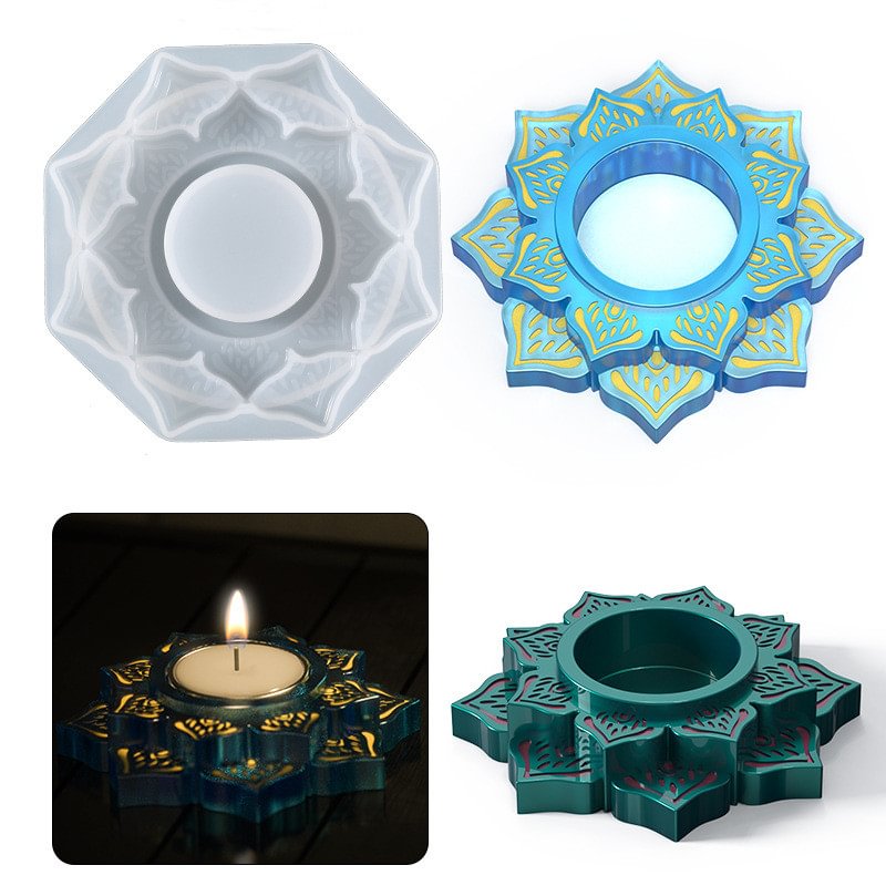 New Lotus Candle Holder Resin Mold 