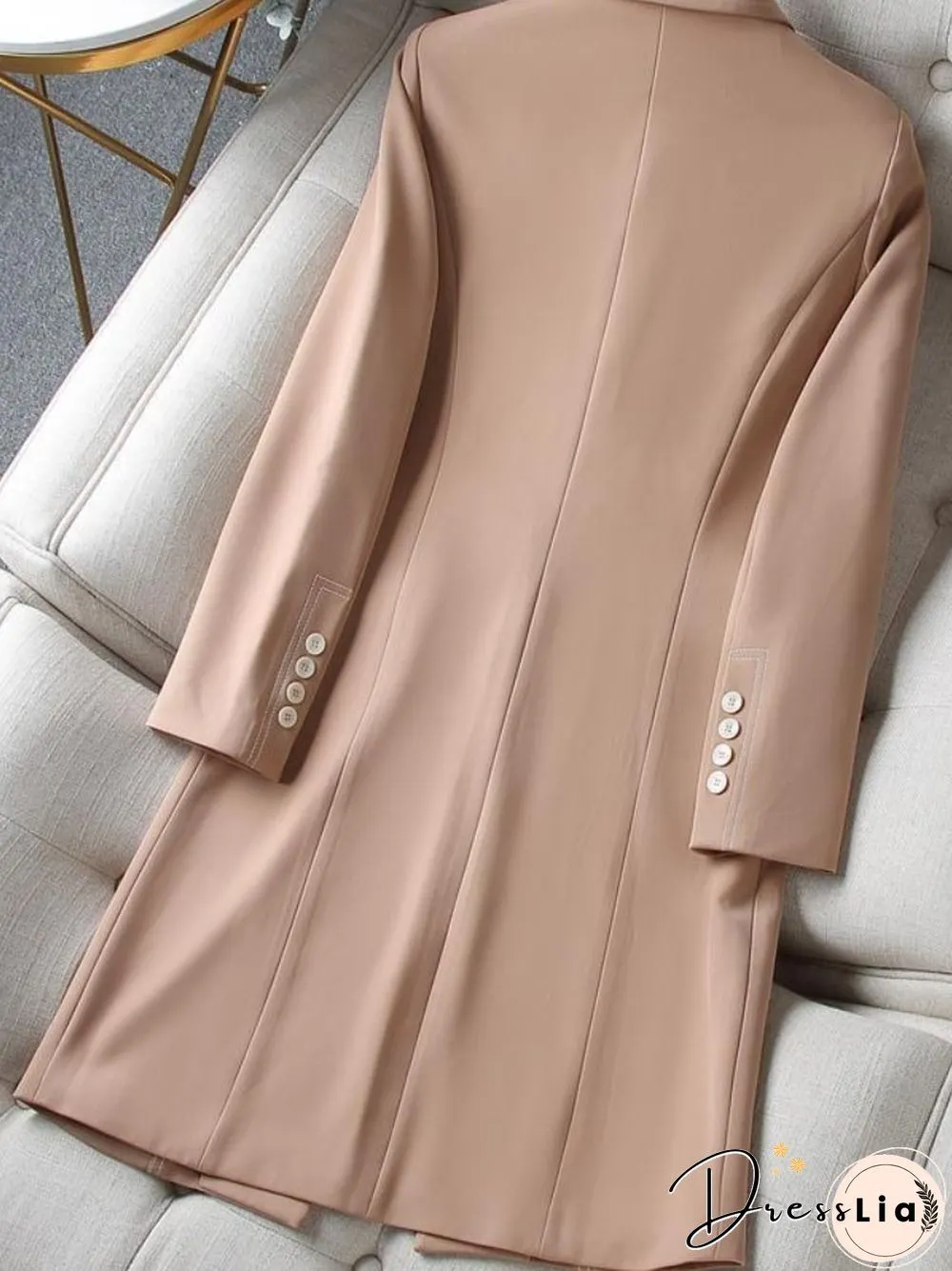 New Spring Autumn Mid-Length Suit Jacket Womens Fashion Temperament Thin Thickened Coat