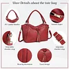 Damen Handtasche Leder Henkeltasche Top Griff Tasche Vintage Weiches Umh&auml;ngetasche Schultertasche f&uuml;r Frauen Arbeit Schule Shopper Reise