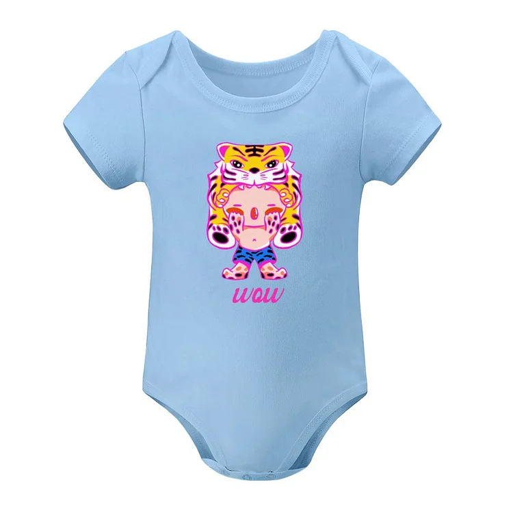 Short Sleeved Baby Jacket Octopus Tiger