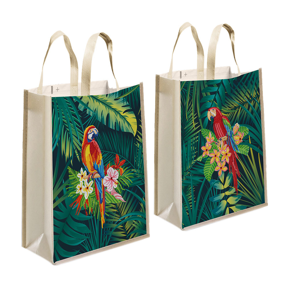 

2x European Parrot - 5D DIY Craft Eco-friendly Bag, 501 Original