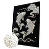 Peinture DIY en perles koi pour d&eacute;coration int&eacute;rieure peinture d&rsquo;art perl&eacute; 30x40cm avec cadre