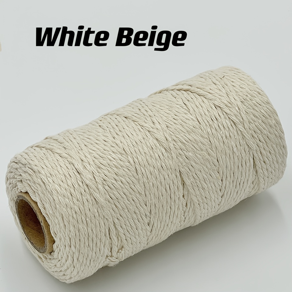 100yd Double Color Cotton Macrame Cords - Festive Decorative Rope for Crafting Magic - Perfect for Weaving Carpets, Tapestries, Rugs, Blankets & Patterns - Soft & Durable