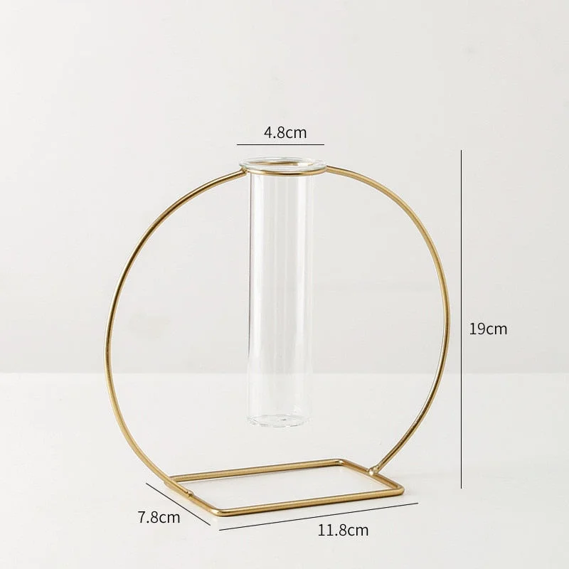 Nordic Simple Flower Stand Iron Frame Vase Simple Family Flower Rack Bottle Ornament Christmas Decoration Pot Holder jarrones