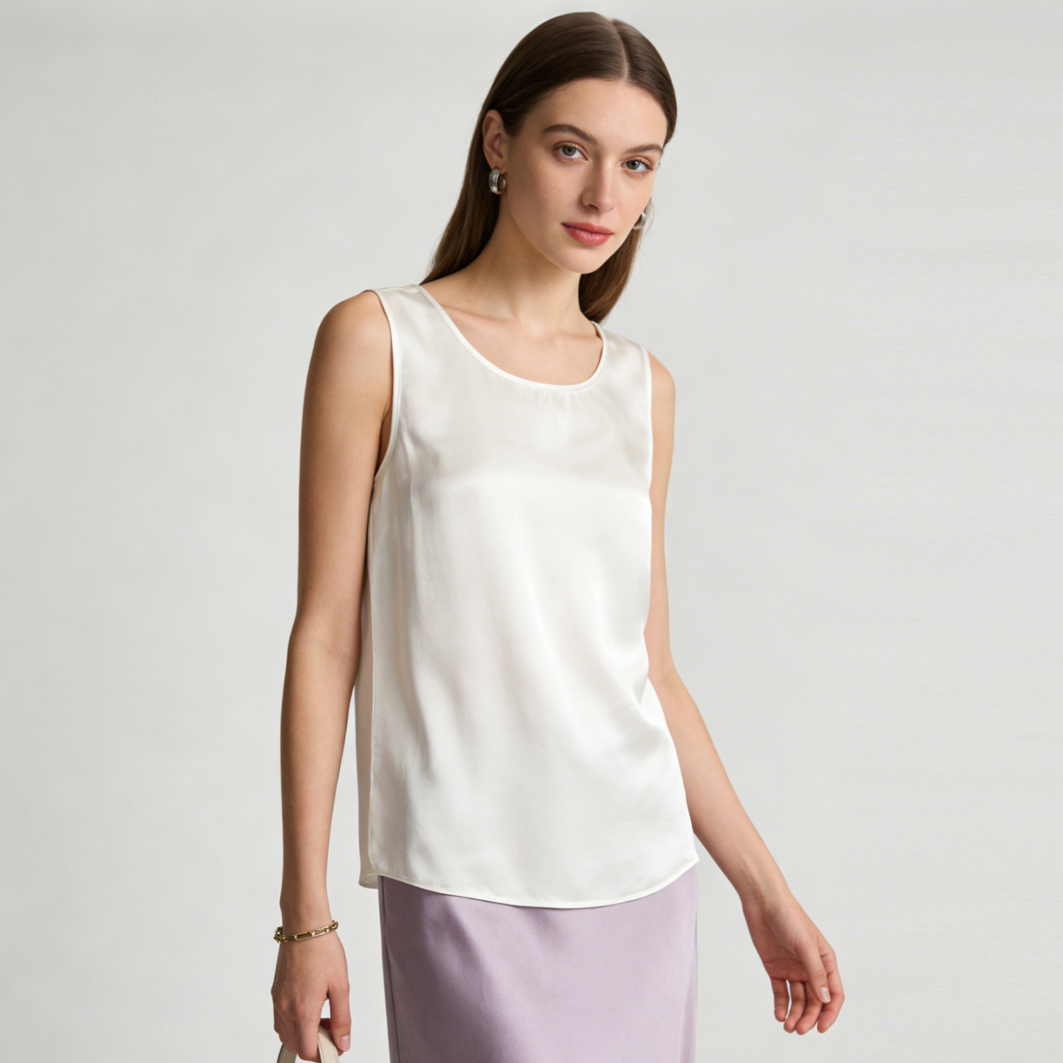 Silk Tank Top Washable Basic Style REAL SILK LIFE